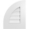 Ekena Millwork Quarter Round Top Left Surface Mount PVC Gable Vent w/ 3-1/2"W x 1"P Standard Frame, 14"W x 18"H GVPQL14X1801SF - alternate 1